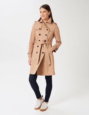 Womens Saskia Water Resistant Belted Trench Coat