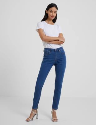Womens High Waisted Skinny Ankle Grazer Jeans