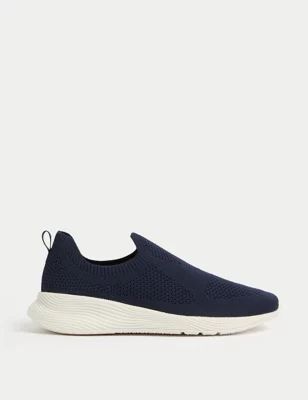 Womens Knitted Slip On Trainers