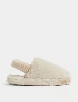Womens Faux Fur Slippers with Freshfeet™
