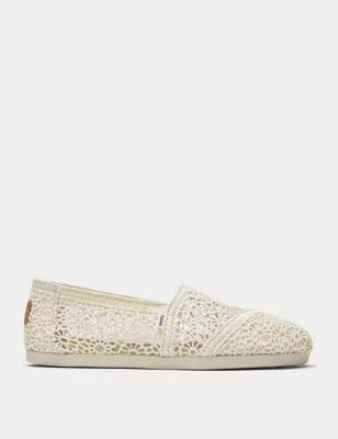 Womens Canvas Embroidered Espadrilles