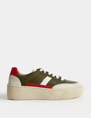 Womens Lace Up Side Detail Trainers