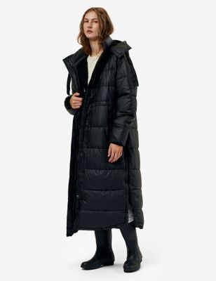Womens Hooded Longline Puffer Coat