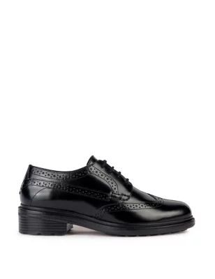 Womens Leather Lace Up Brogues