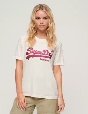 Womens Cotton Blend Logo T-Shirt