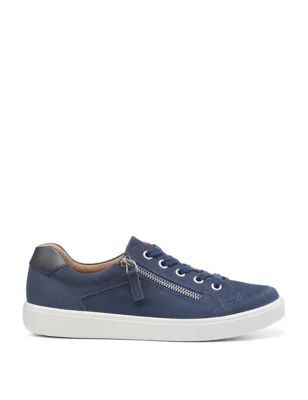 Womens Chase Extra Wide Fit Leather Trainers