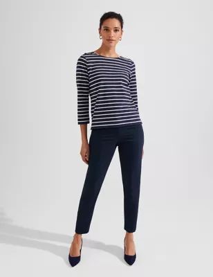 Womens Cotton Blend Tapered Trousers