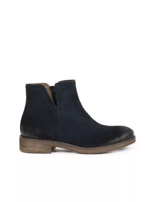 Womens Suede Flat Ankle Boots