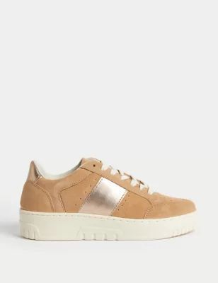 Womens Suede Lace Up Trainers