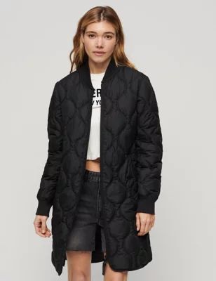 Womens Quilted Lightweight Relaxed Coat