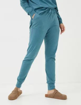 Womens Pure Cotton Drawstring Relaxed Joggers