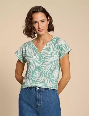 Womens Pure Cotton Printed T-Shirt