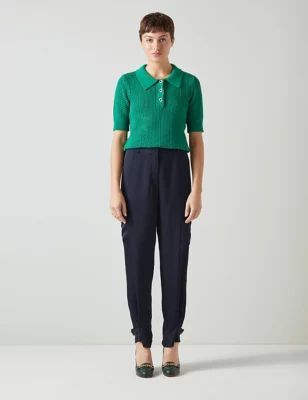 Womens Utility Tapered Ankle Grazer Trousers