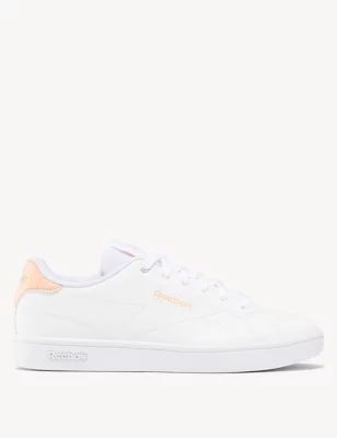 Womens Court Clean Lace Up Trainers
