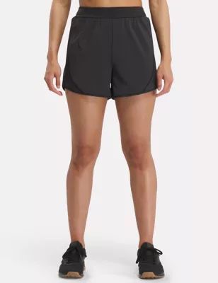 Womens Lux Woven High Waisted Gym Shorts