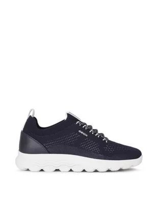 Womens Knitted Lace Up Trainers