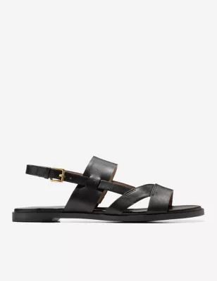 Womens Leather Fawn Buckle Sandals