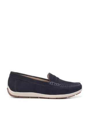 Womens Pier Suede Flat Loafers