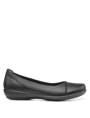 Womens Robyn II Wide Fit Leather Ballet Pumps