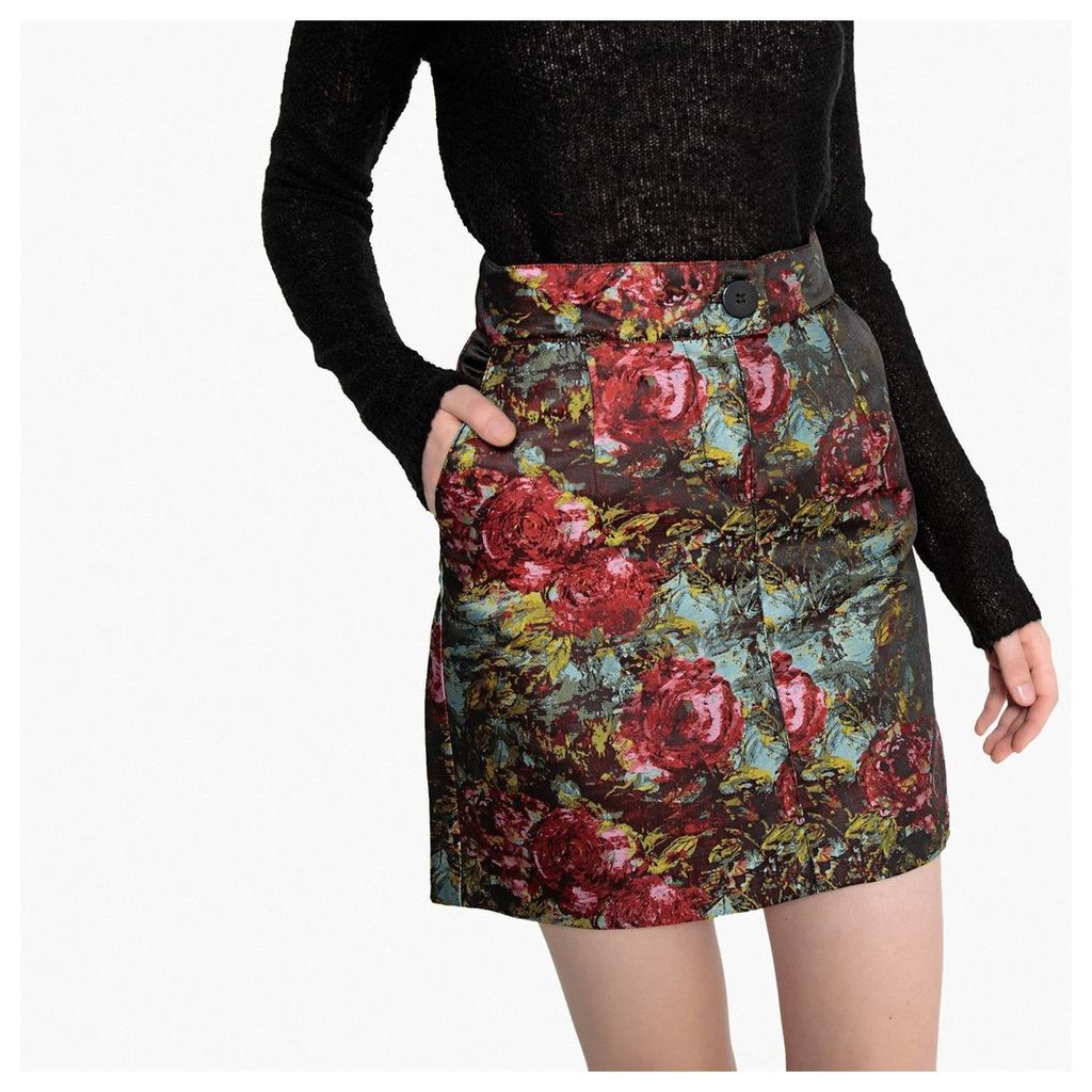 High-Waisted Jacquard Skirt