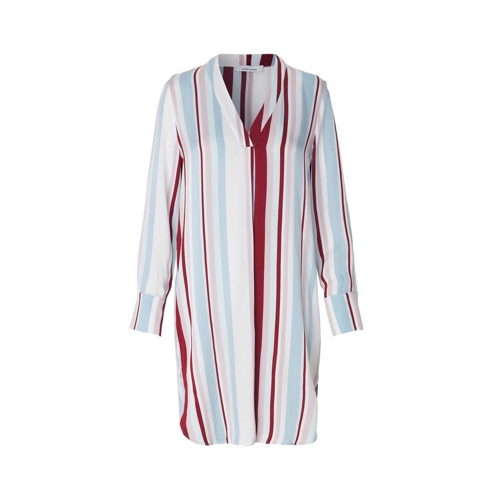 Hamill Long-Sleeved Multi-Coloured Striped Dress