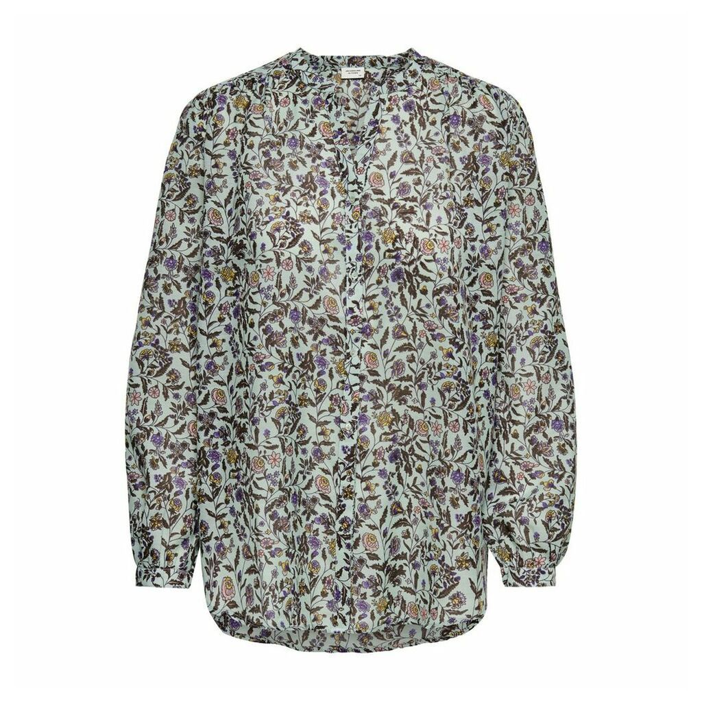 Floral Print Blouse with Long Sleeves