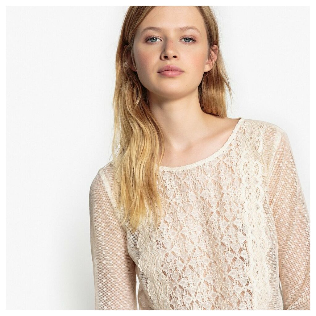 Lace and Mesh Blouse