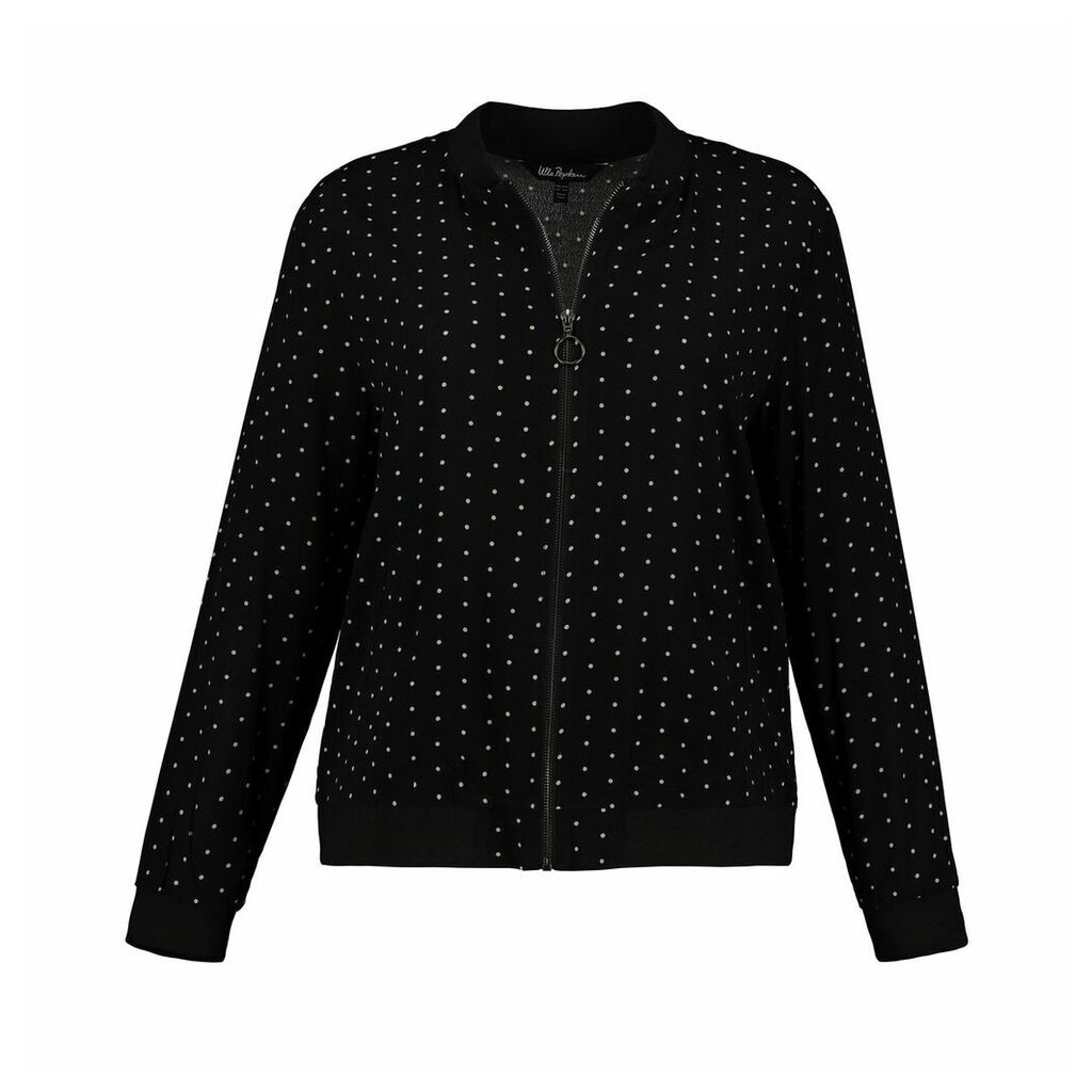 Polka Dot Bomber Jacket in Relaxed Fit