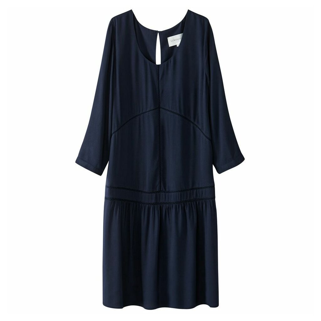Smock Dress with Openwork Detail