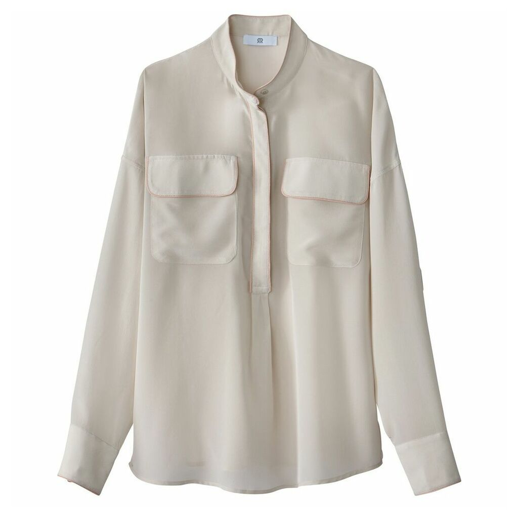 Silk Blouse with Breast Pockets