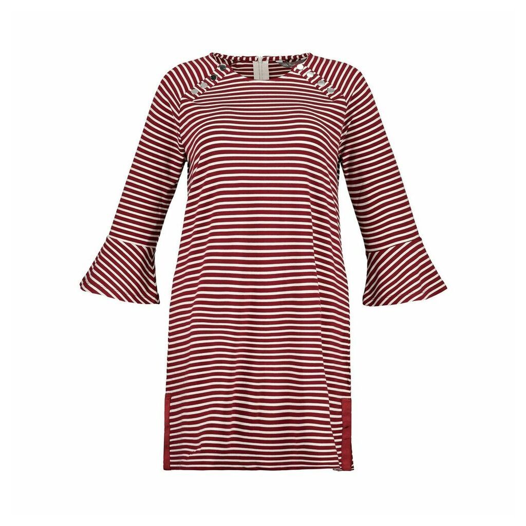 Striped Shift Dress with Long Sleeves
