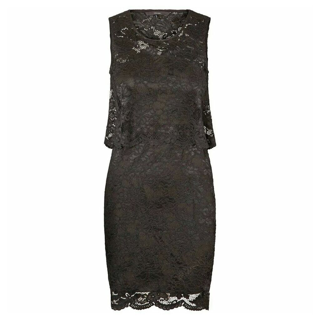 Draping Lace Bodycon Dress