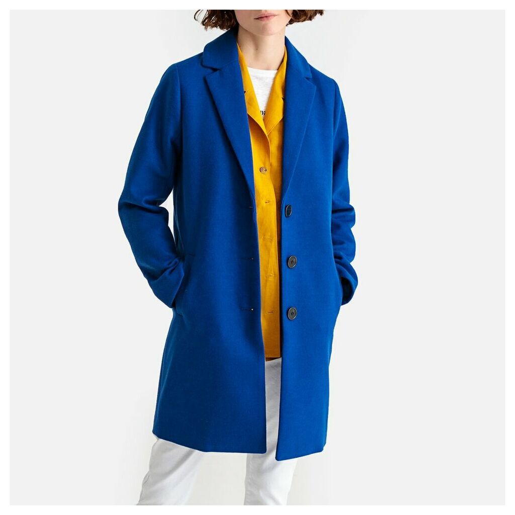 Lightweight Single-Breasted Boyfriend Coat with Pockets