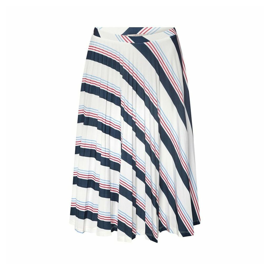 Striped Plissé Skirt