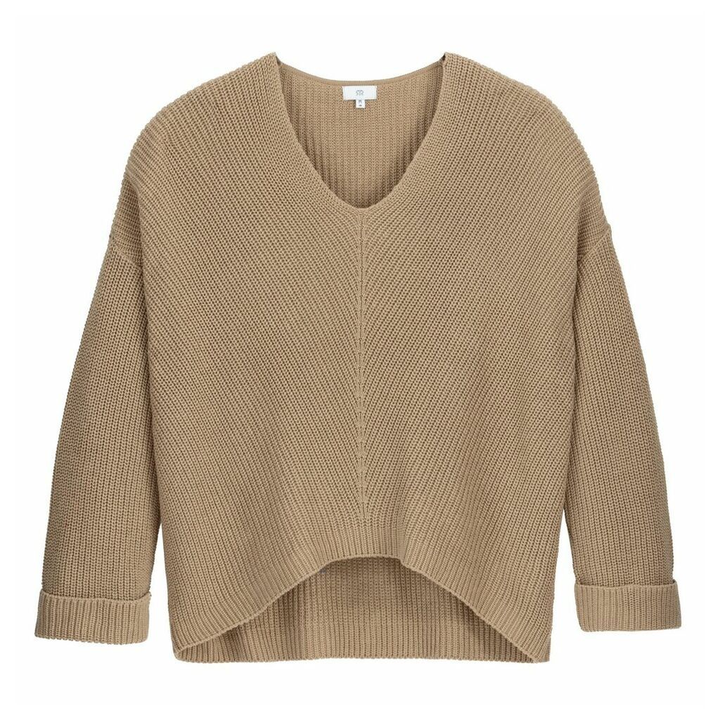 Ribbed Cropped Fine Knit Jumper