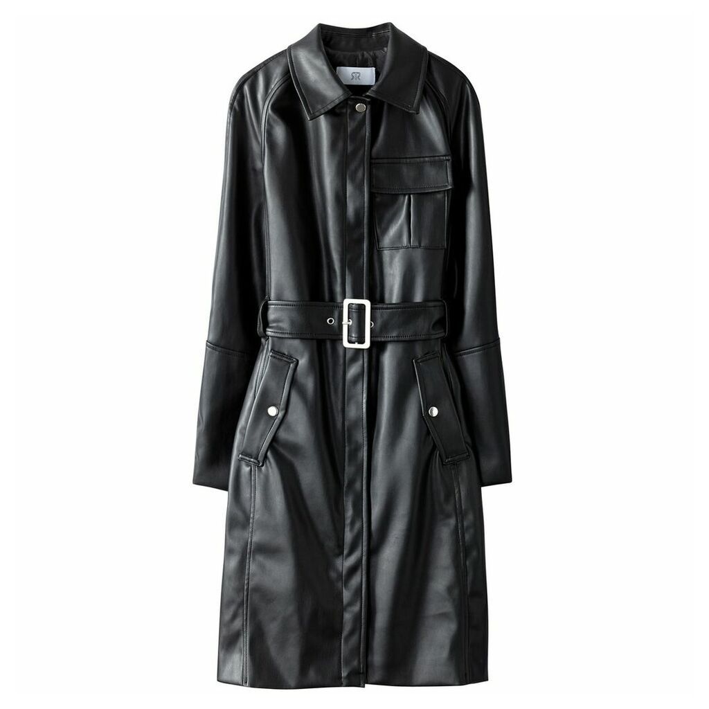 Faux Leather Trenchcoat