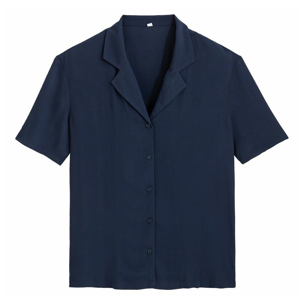 Tailored-Collar Short-Sleeved Shirt