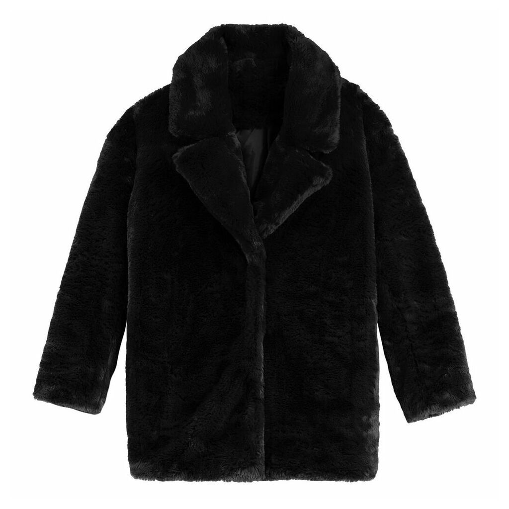 Faux Fur Coat with Pockets