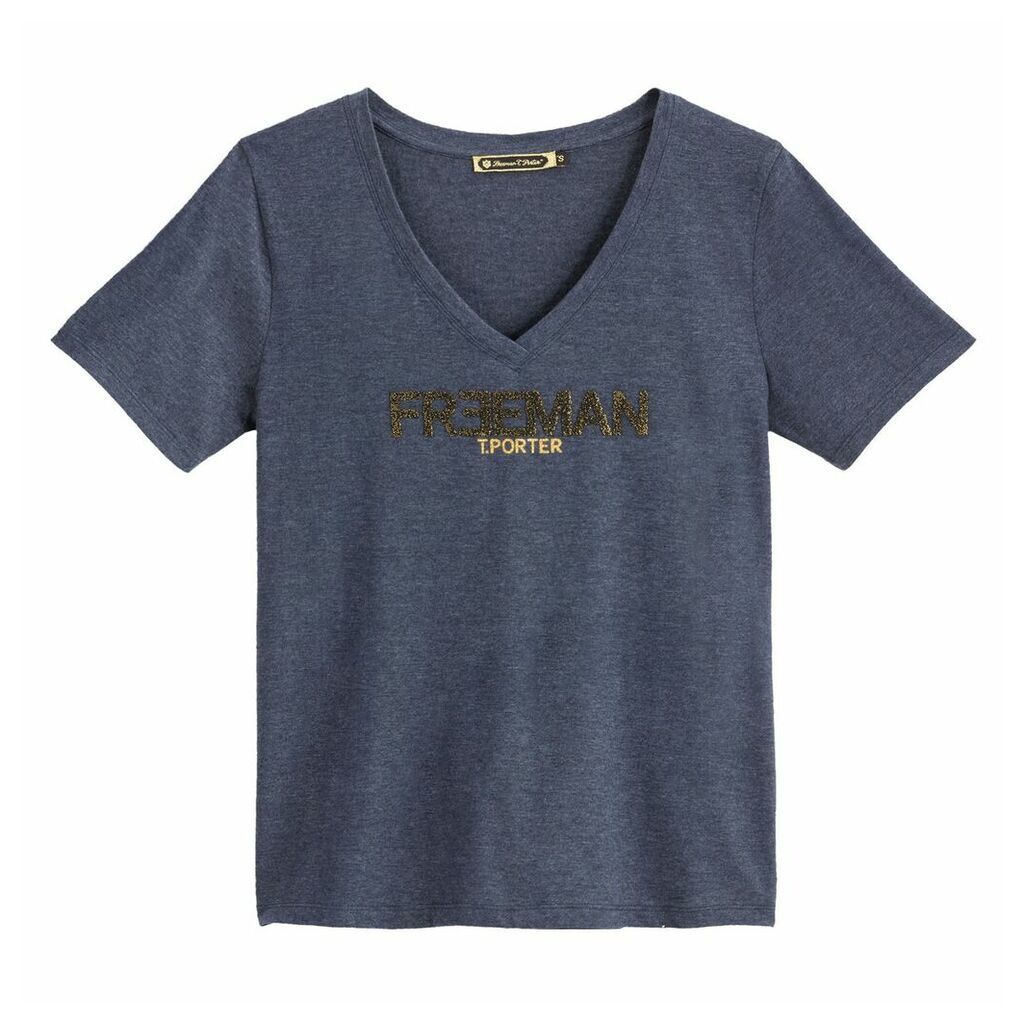 Short Sleeved T-shirt with Logo on Chest
