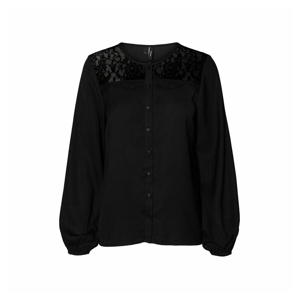 Round Neck Long-Sleeved Blouse