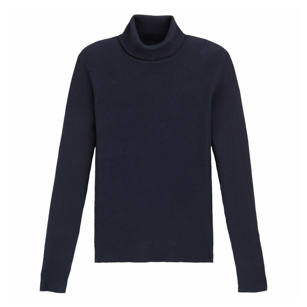 Basic Ribbed Jumper with Roll Neck