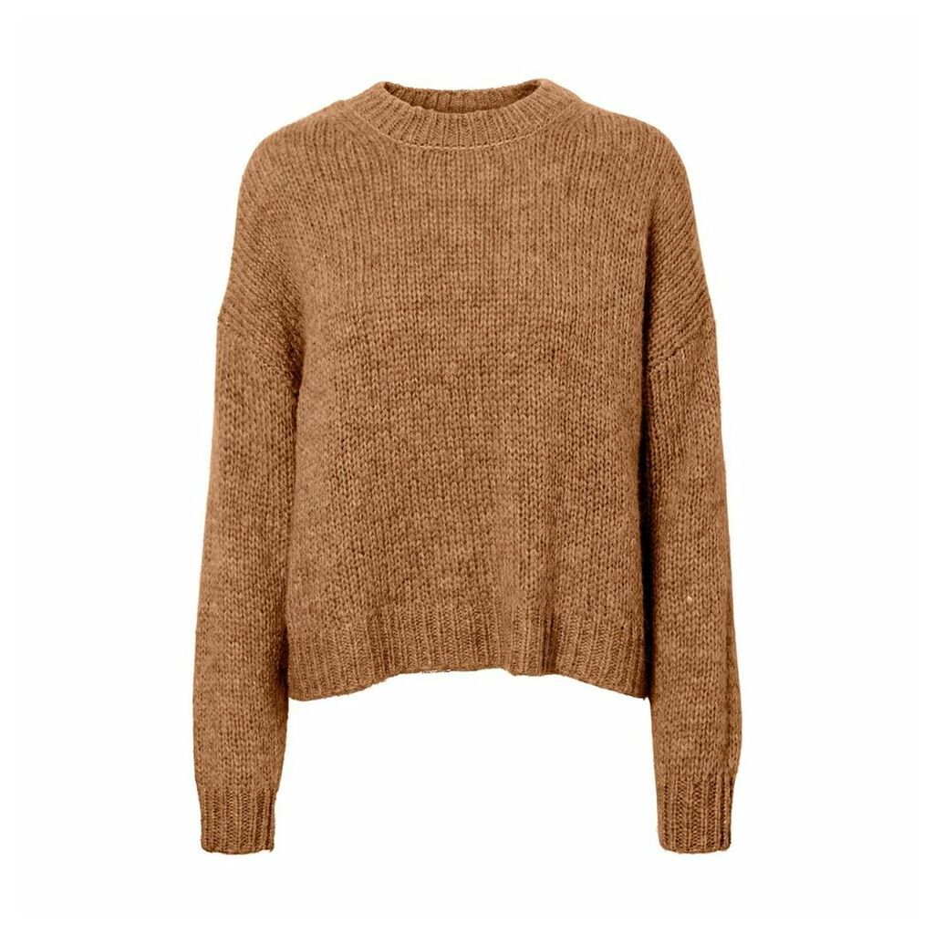 Chunky Knit Jumper with Round Neck