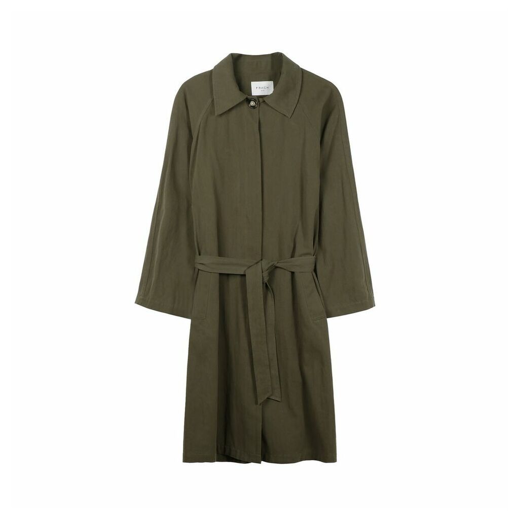 Cotton Trench Coat with Pockets