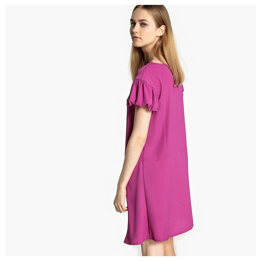 Shift Dress with Ruffled Sleeves