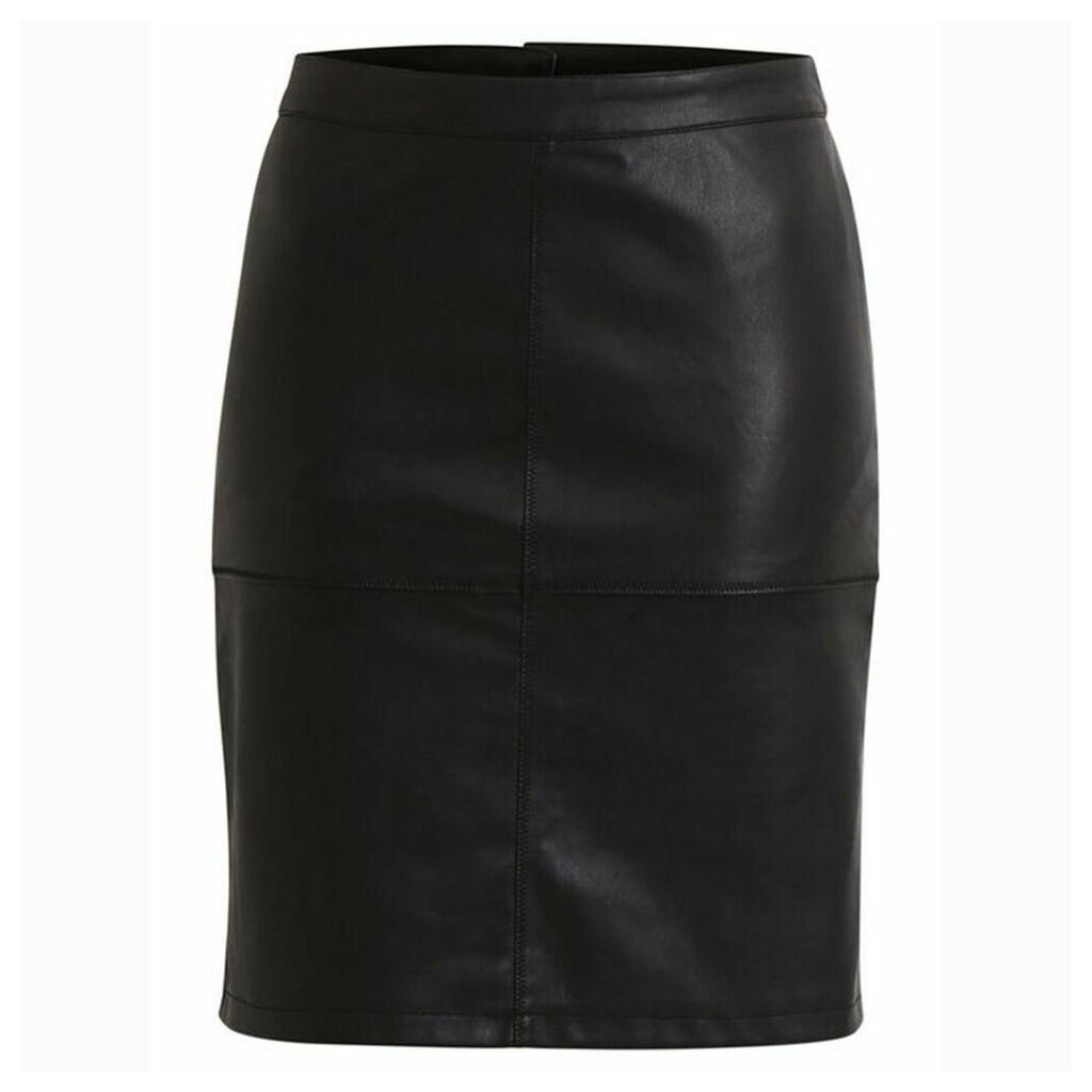 Vipen Faux Leather Pencil Skirt