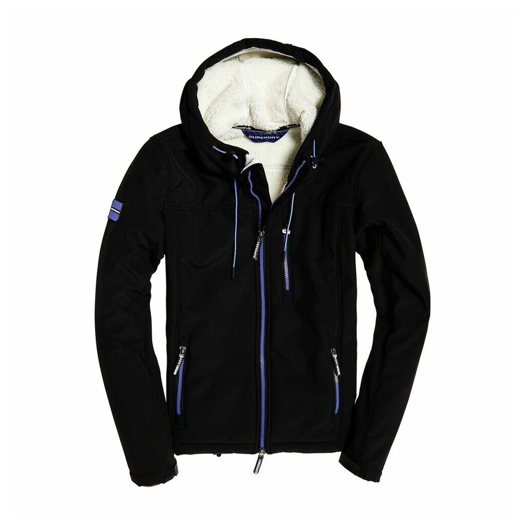 Winter Hooded Windbreaker with Faux Fur Lining and Pockets