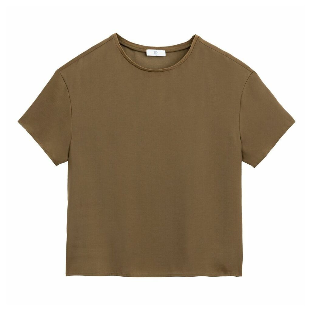 Short-Sleeved Blouse with Crew Neck