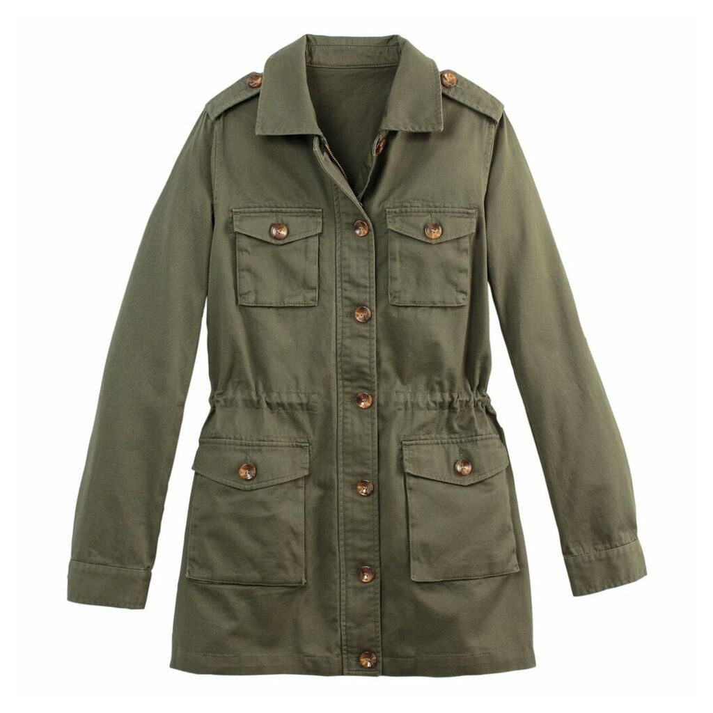 Cotton Cargo Utility Parka with Pockets