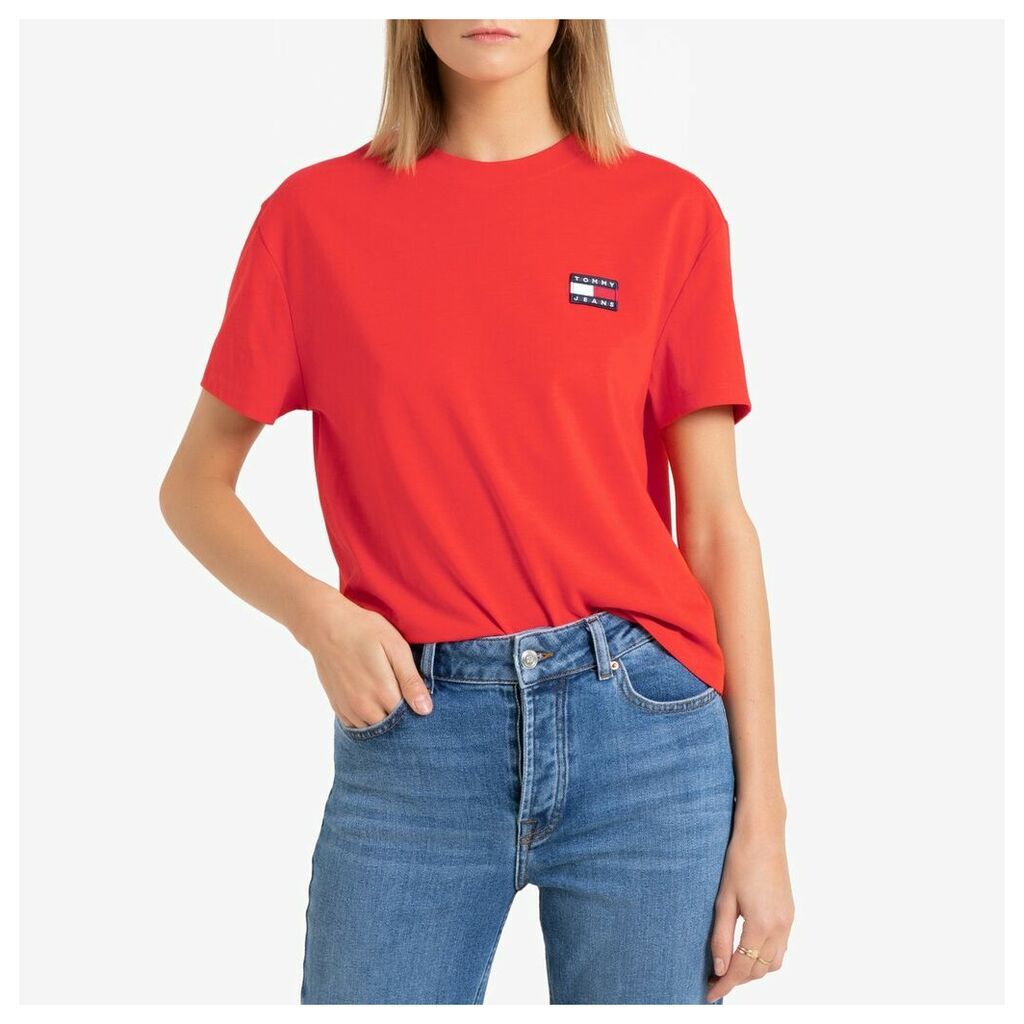 Cotton Mix Crop T-Shirt with Short Sleeves