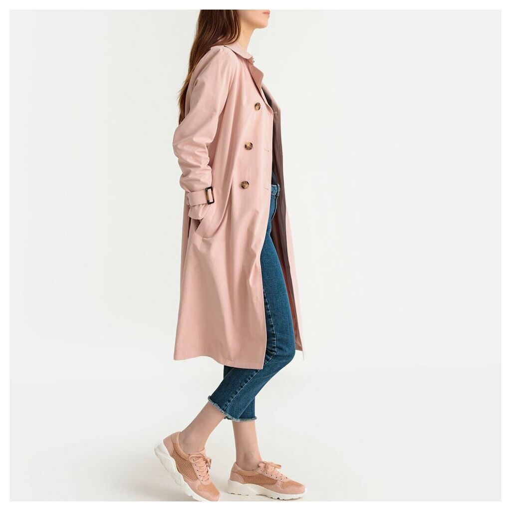 Double-Breasted Trench Coat with Pockets